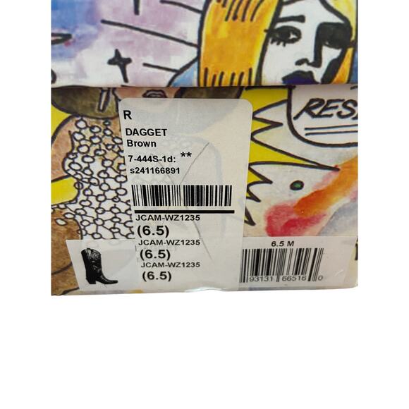 Jeffrey Campbell Cowboy Dagget Western Boots Leather Pointed Toe White Size 6.5 - Picture 13 of 15